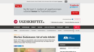 
                            12. Morten Sodemann: Ud af min klinik! - Ugeskriftet.dk
