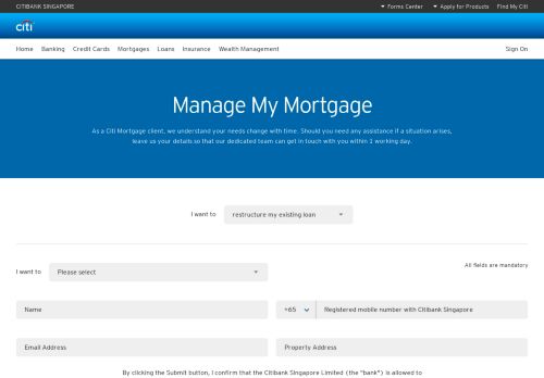 
                            7. Mortgage Repayments, Repricing Home Loans – Citibank Singapore