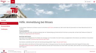 
                            2. Moses - Hilfe: Anmeldung bei Moses