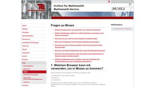 
                            6. Moses - Mathematik-Service - TU Berlin