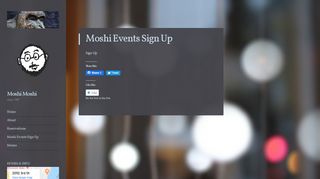 
                            7. Moshi Events Sign Up – Moshi Moshi