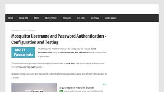 
                            2. Mosquitto Username and Password Authentication -Configuration and ...