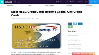 
                            6. Most HSBC Credit Cards Become Capital One Credit Cards