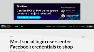 
                            8. Most social login users enter Facebook credentials to shop
