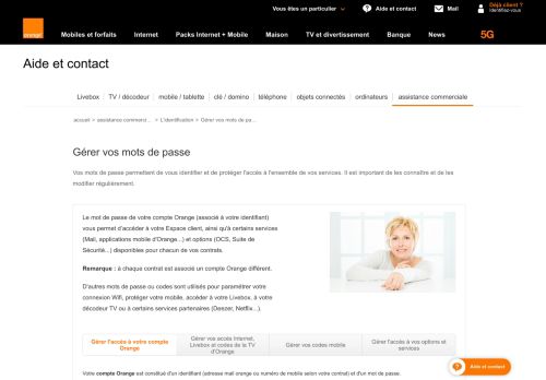 
                            7. Mot de passe de connexion : le modifier depuis ... - Assistance Orange