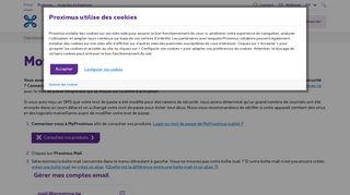 
                            4. Mot de passe de votre boîte mail | Proximus