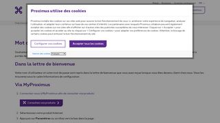 
                            7. Mot de passe de votre connexion internet | Proximus