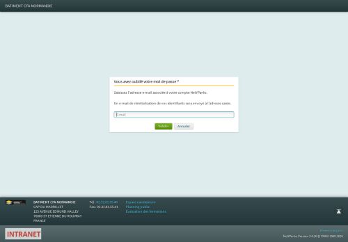
                            4. Mot de passe oublié - NetYParéo - BATIMENT CFA NORMANDIE