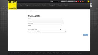 
                            7. Motec 2018 Anmeldung - KRUPS Fördersysteme
