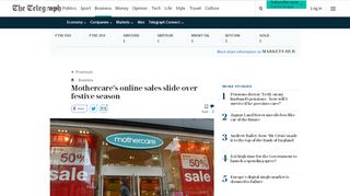 
                            10. Mothercare's online sales slide over festive season - The Telegraph