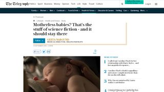 
                            11. Motherless babies? That's the stuff of science fiction - and it should ...