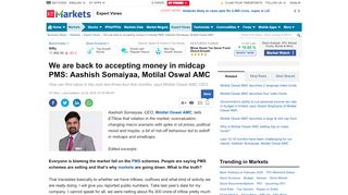 
                            11. Motilal Oswal AMC: We are back to accepting money in midcap PMS ...