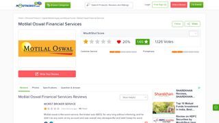 
                            7. Motilal Oswal Financial Services - MouthShut.com