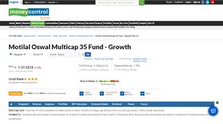 
                            4. Motilal Oswal Multicap 35 Fund - Regular Plan (G) [24.128] | Motilal ...