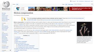 
                            8. Motion compensation - Wikipedia