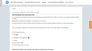 
                            3. - Moto X Play - Configurar uma conta de e-mail - Motorola