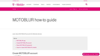 
                            11. MOTOBLUR how-to guide | T-Mobile Support