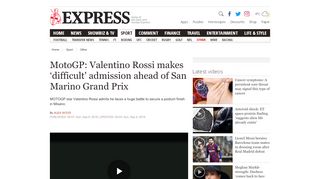 
                            13. MotoGP: Valentino Rossi makes 'difficult' admission ahead of San ...