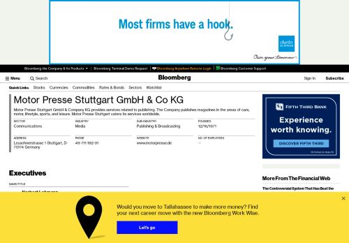 
                            11. Motor Presse Stuttgart GmbH & Co. KG: Private Company Information ...