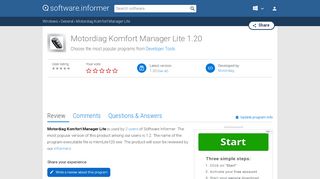 
                            11. Motordiag Komfort Manager Lite - Motordiag Software Informer.