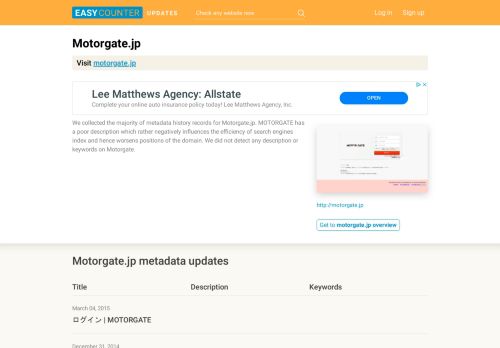 
                            9. MOTORGATE (Motorgate.jp) - ログイン | MOTORGATE - Easycounter
