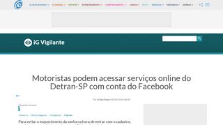 
                            11. Motoristas podem acessar serviços online do Detran-SP com conta do ...