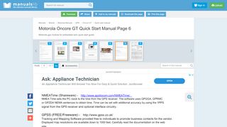 
                            6. Motorola Oncore GT Quick Start Manual (Page 6 of 7) - ...