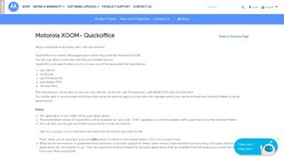 
                            12. Motorola XOOM- Quickoffice - Motorola Support - IN