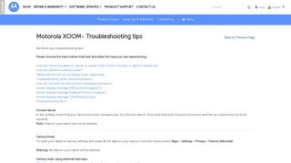 
                            2. Motorola XOOM- Troubleshooting tips - Motorola Support - IN