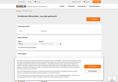 
                            8. Motorrad-Suche bei mobile.de – schnell und einfach Dein Fahrzeug ...