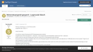 
                            10. Motorsteuergerät gesperrt - Logincode falsch - Diagnose für VAG ...