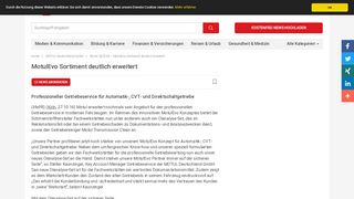 
                            13. MotulEvo Sortiment deutlich erweitert - MOTUL Deutschland GmbH ...