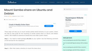 
                            9. Mount Samba share on Ubuntu and Debian - TecAdmin