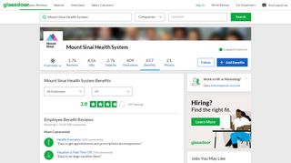 
                            9. Mount Sinai Health System Employee Benefits and Perks | Glassdoor