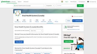 
                            12. Mount Sinai Hospital - Toronto Employee Benefits and Perks ...