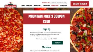 
                            8. Mountain Mike's Pizza - Mike's Coupon Club Sign-up