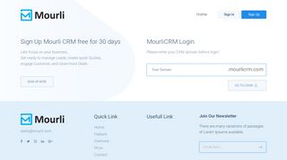 
                            5. MourliCRM - CRM Software focus on your Business | Sign In to Domain