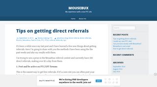 
                            10. Mousebux | My experience with a new PTC site