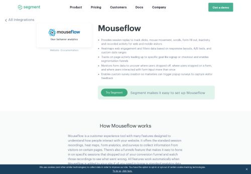 
                            11. Mouseflow Heatmaps & Recordings Integration · Segment