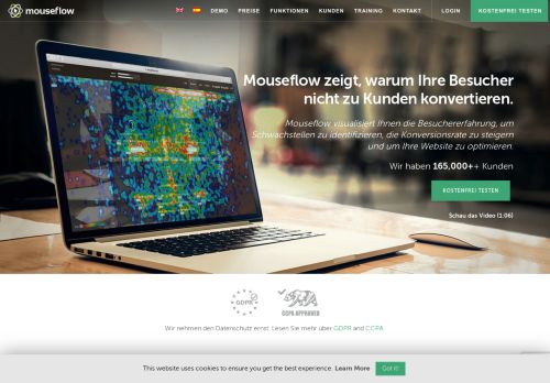 
                            1. Mouseflow: Session Replay, Heatmaps, Funnel, Formularanalyse ...