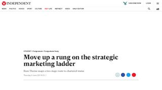 
                            10. Move up a rung on the strategic marketing ladder | The Independent