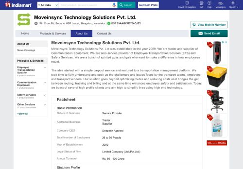 
                            9. Moveinsync Technology Solutions Pvt. Ltd. - Service Provider from ...