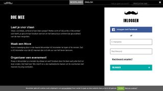 
                            2. Movember Nederland - Login