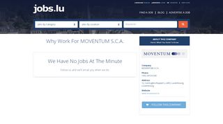 
                            9. MOVENTUM SCA Careers, MOVENTUM SCA - Jobs.lu