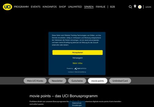 
                            13. movie points-Karte UCI KINOWELT