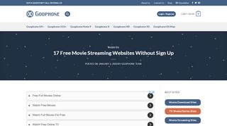 
                            8. Movie Streaming Sites - Goophone