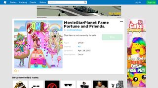 
                            10. MovieStarPlanet Fame Fortune and Friends. - Roblox