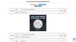 
                            12. moviestarplanet.com - free accounts, logins and passwords