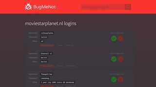 
                            1. moviestarplanet.nl passwords - BugMeNot