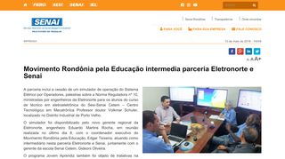 
                            10. Movimento Rondônia pela Educação intermedia ... - Sistema FIERO
